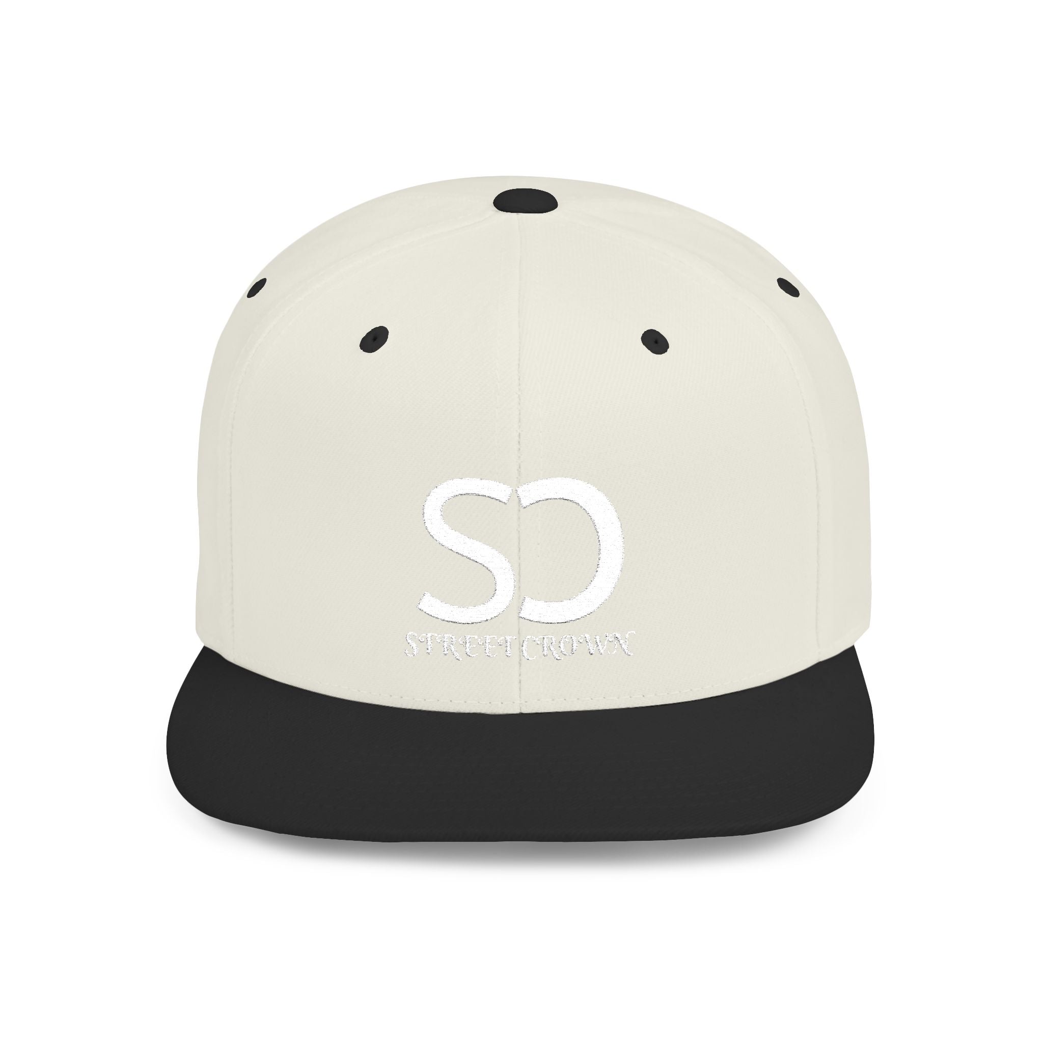 Street Crown Trendy Flat Bill Snapback Hat, Adjustable Baseball Cap, Urban Style, Streetwear Accessory, Perfect for Casual Outings, Gift for Friends