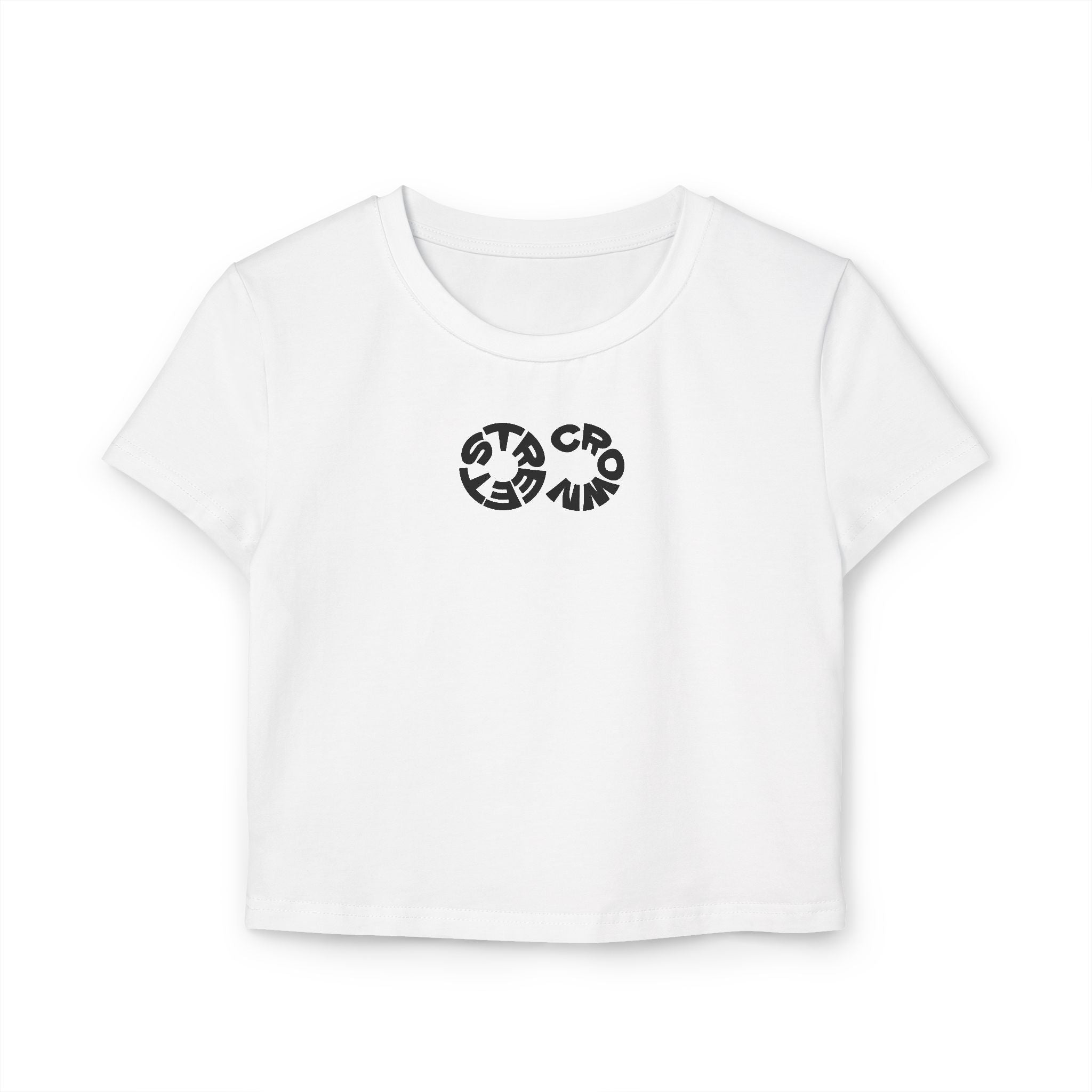 Street Crown Chic Women's Baby Tee With Stylish Graphic Print, Cute Casual Top for Summer, Trendy Crop Tee, Perfect for Everyday Wear, Gift for Her
