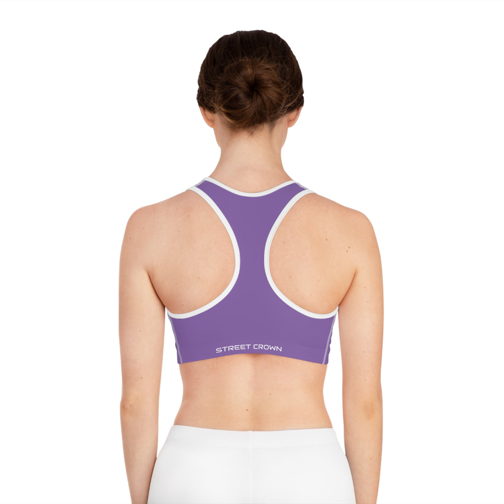 STREET CROWN Stylish Sports Bra with Motivational Design, Activewear for Fitness, Gym, Yoga, Running, Workout