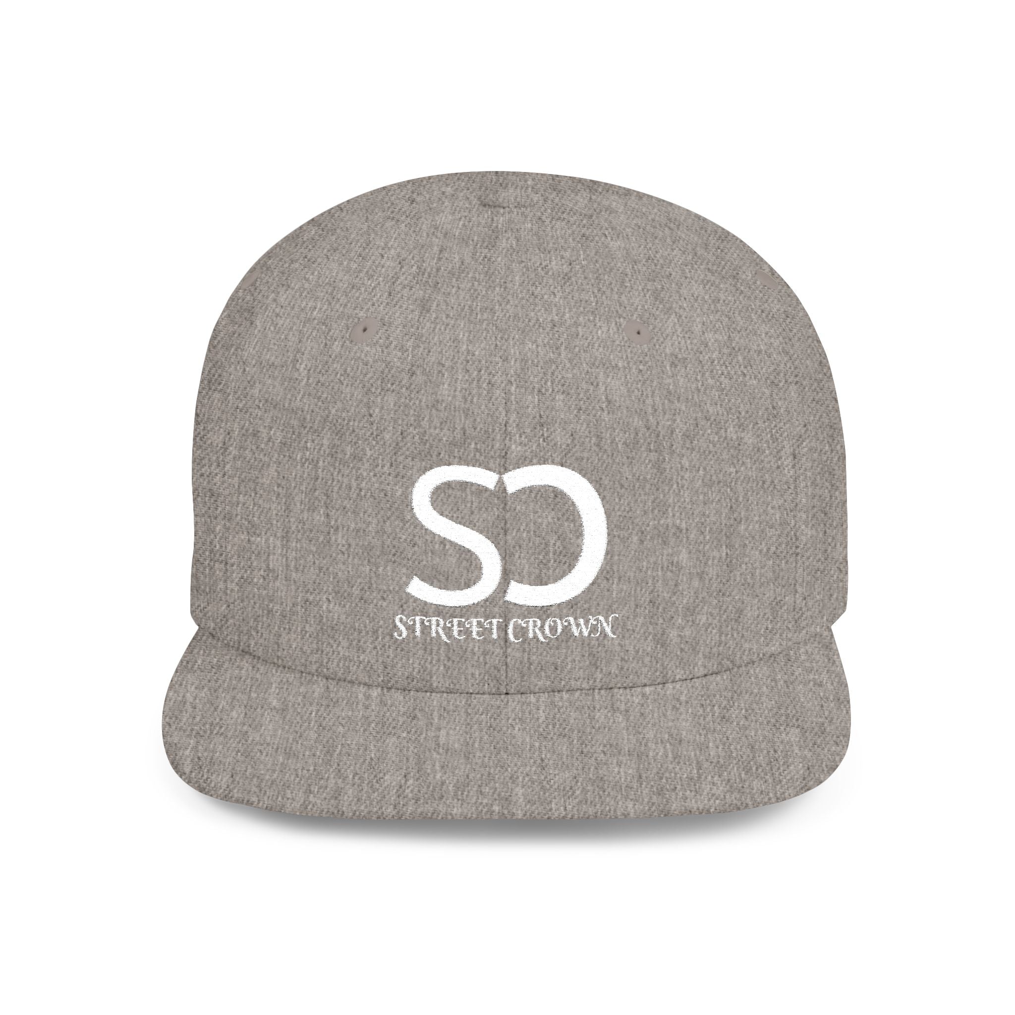 Street Crown Trendy Flat Bill Snapback Hat, Adjustable Baseball Cap, Urban Style, Streetwear Accessory, Perfect for Casual Outings, Gift for Friends
