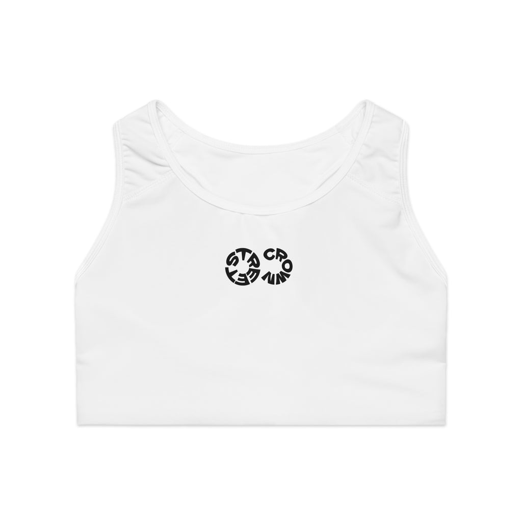 STREET CROWN Stylish Sports Bra with Motivational Design, Activewear for Fitness, Gym, Yoga, Running, Workout