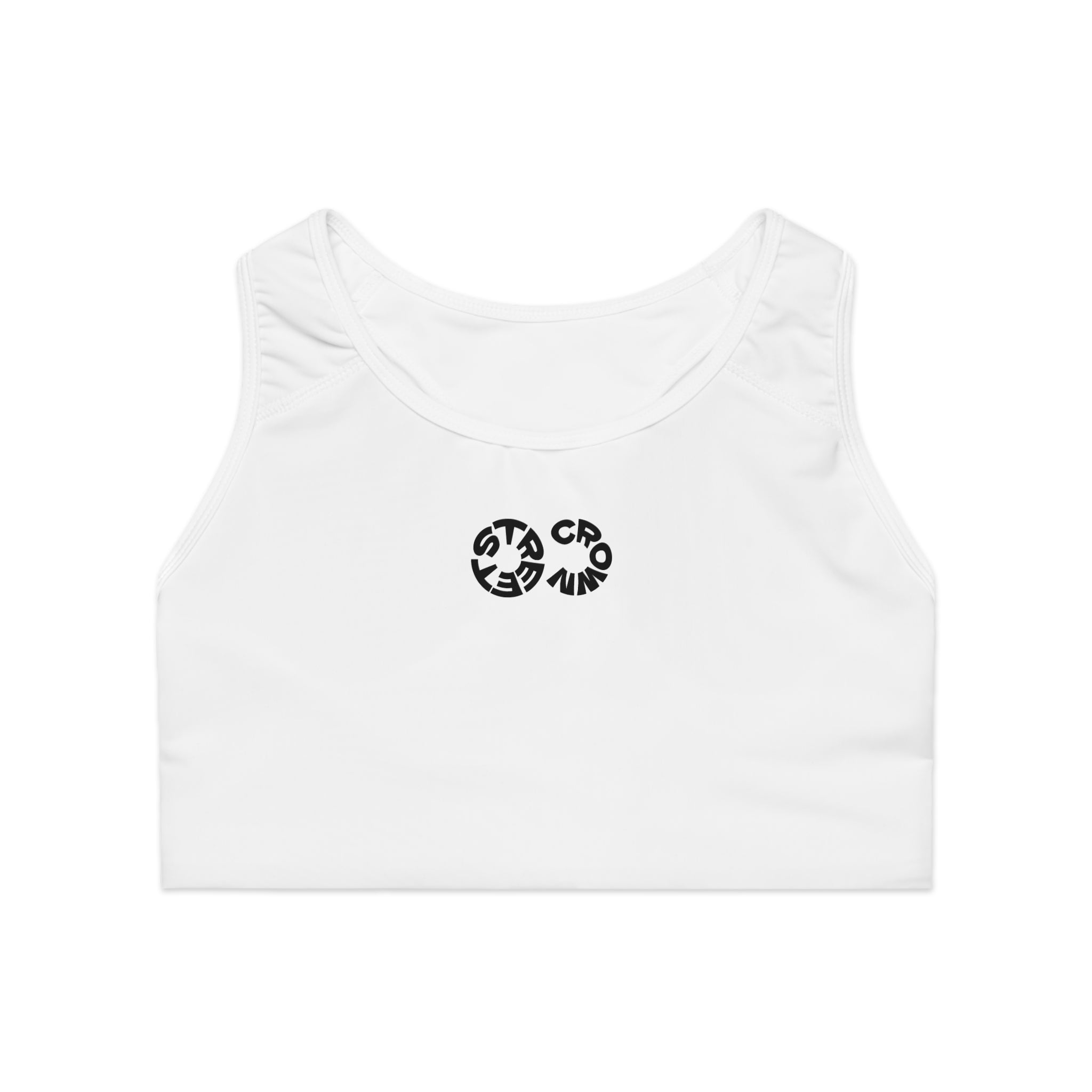STREET CROWN Stylish Sports Bra with Motivational Design, Activewear for Fitness, Gym, Yoga, Running, Workout