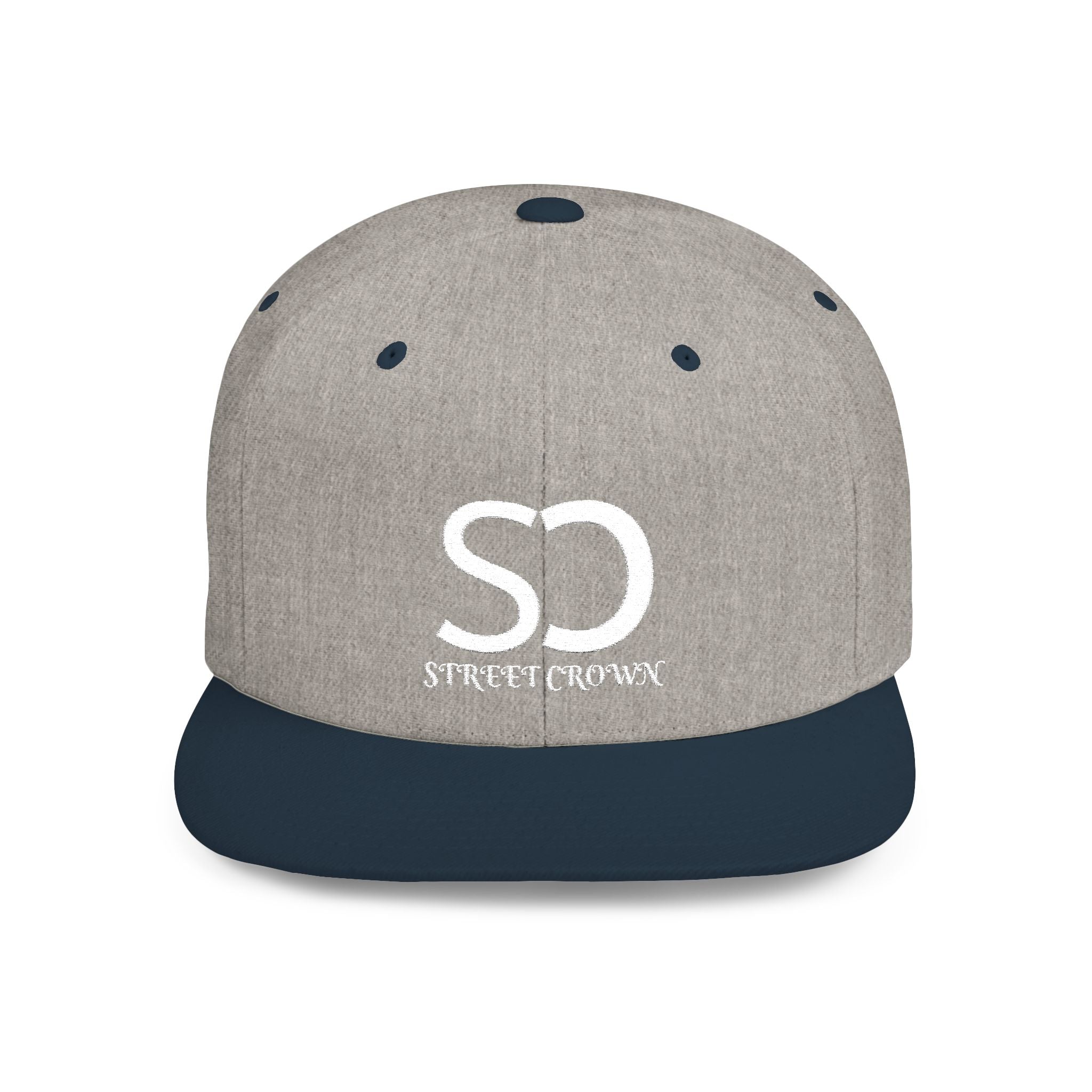 Street Crown Trendy Flat Bill Snapback Hat, Adjustable Baseball Cap, Urban Style, Streetwear Accessory, Perfect for Casual Outings, Gift for Friends
