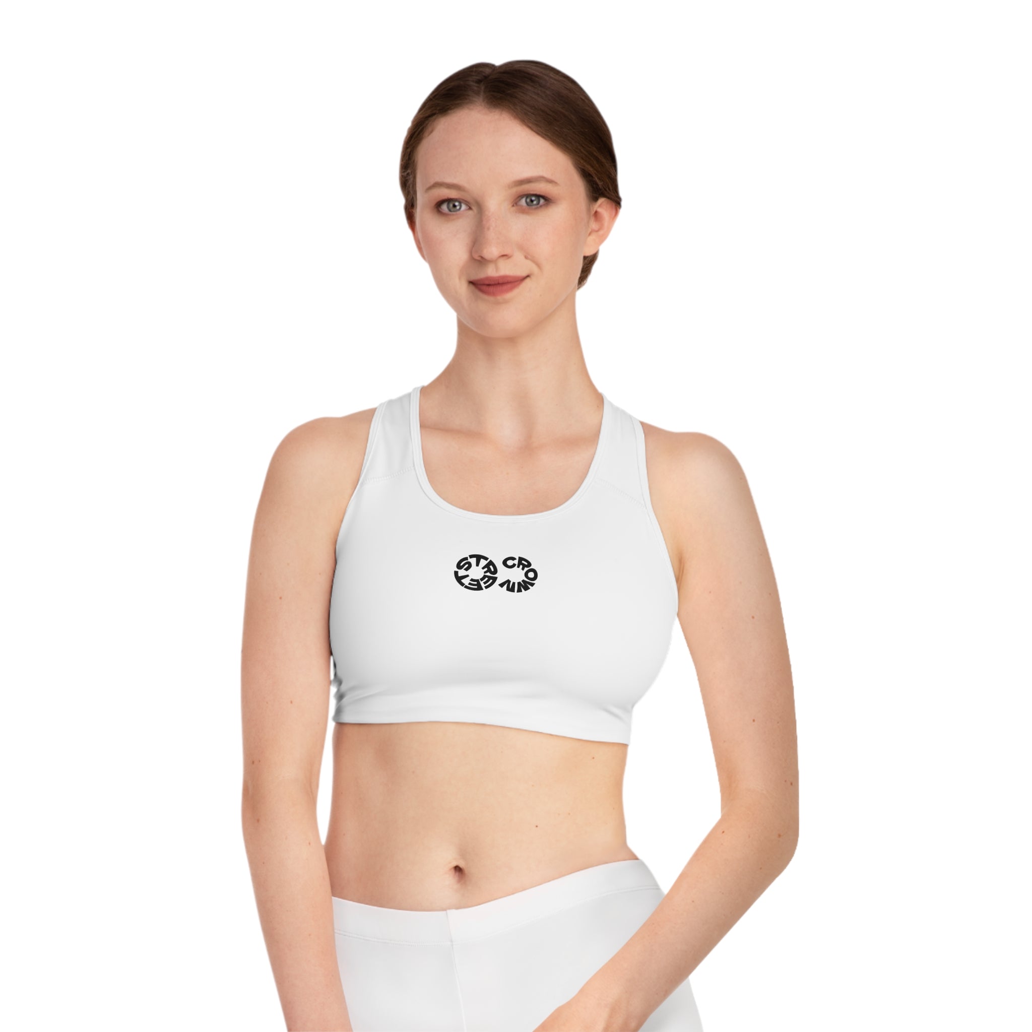 STREET CROWN Stylish Sports Bra with Motivational Design, Activewear for Fitness, Gym, Yoga, Running, Workout