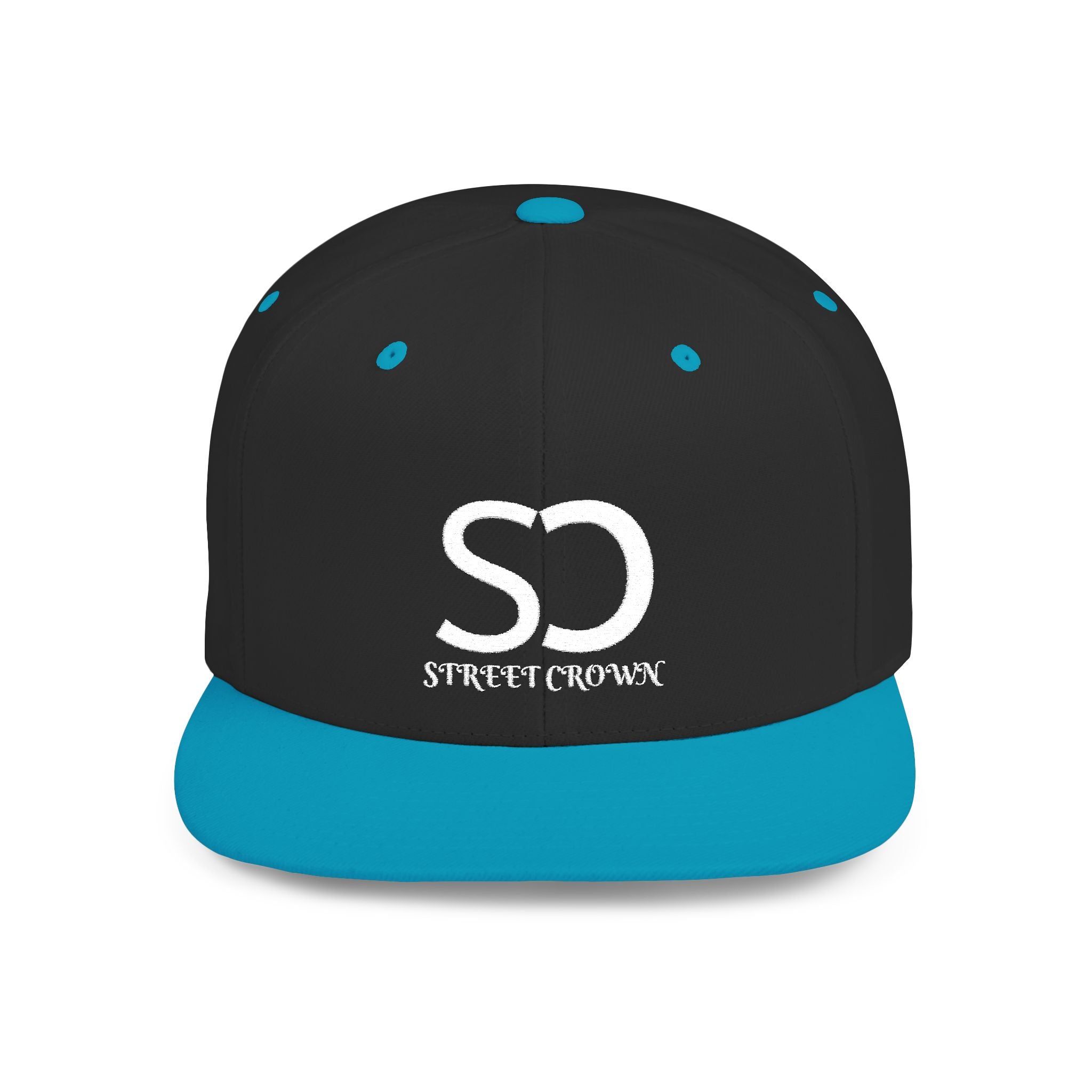 Street Crown Trendy Flat Bill Snapback Hat, Adjustable Baseball Cap, Urban Style, Streetwear Accessory, Perfect for Casual Outings, Gift for Friends