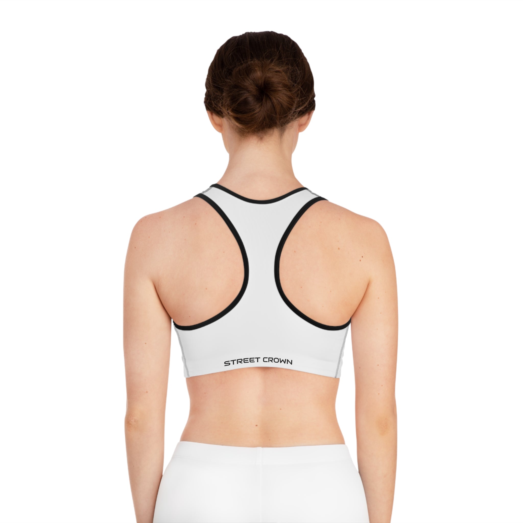 STREET CROWN Stylish Sports Bra with Motivational Design, Activewear for Fitness, Gym, Yoga, Running, Workout