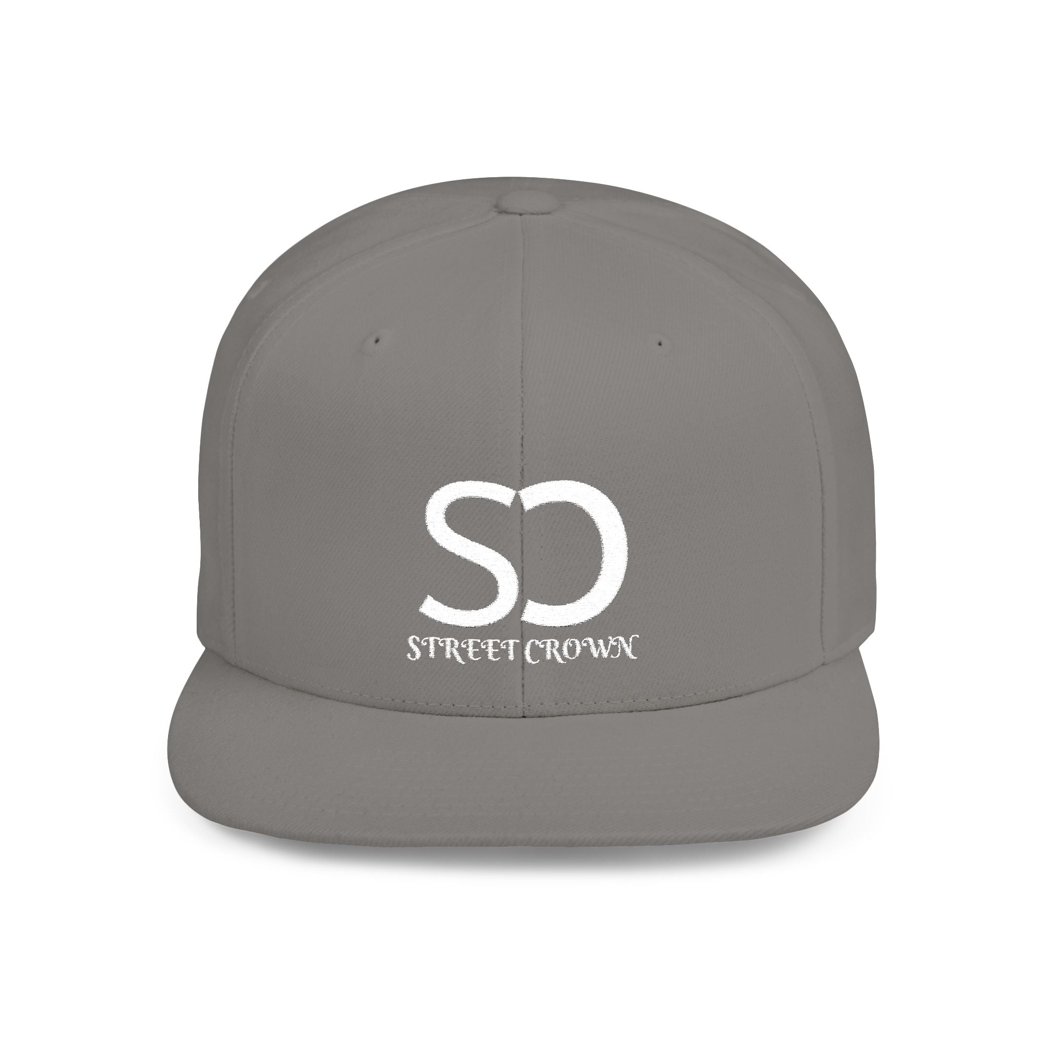 Street Crown Trendy Flat Bill Snapback Hat, Adjustable Baseball Cap, Urban Style, Streetwear Accessory, Perfect for Casual Outings, Gift for Friends