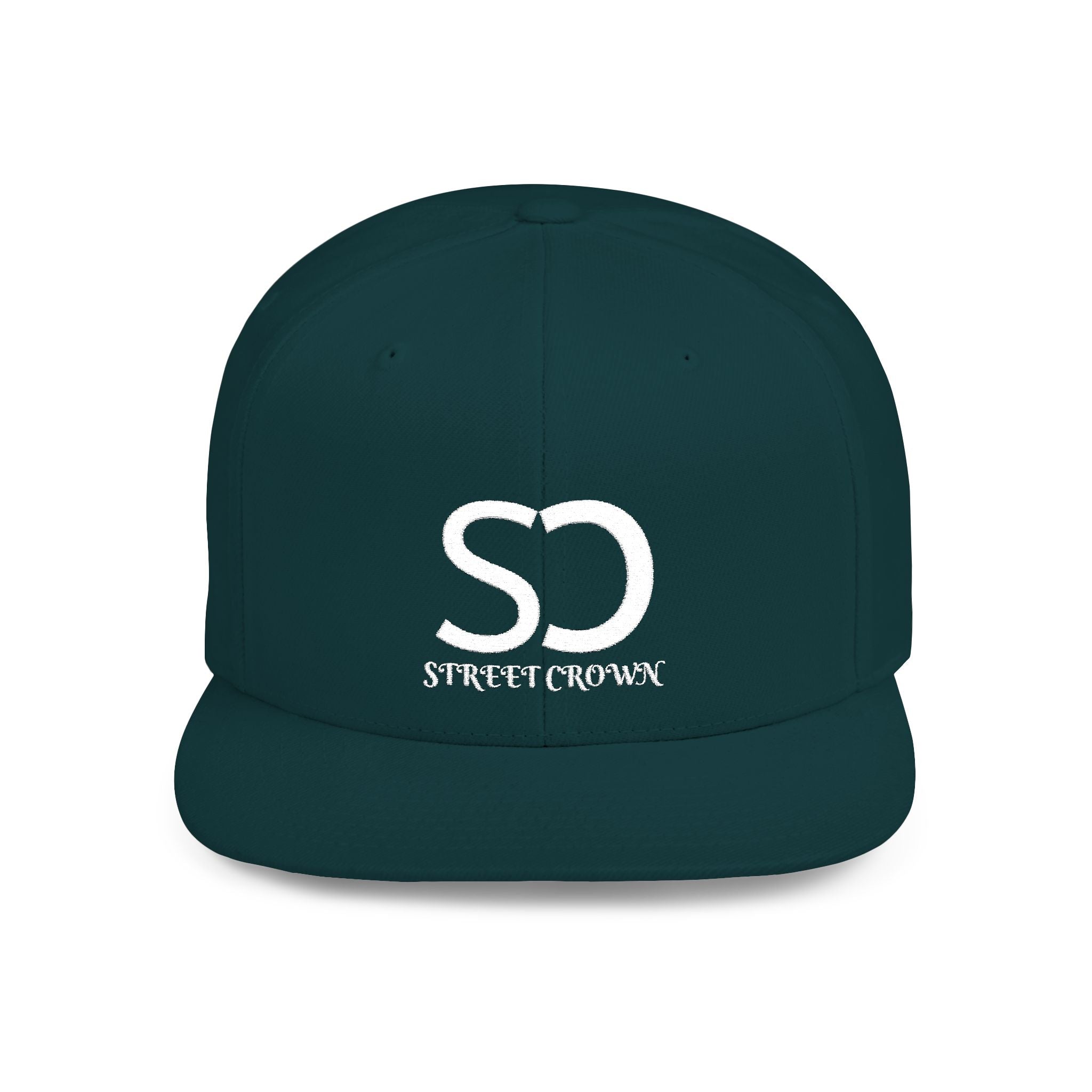 Street Crown Trendy Flat Bill Snapback Hat, Adjustable Baseball Cap, Urban Style, Streetwear Accessory, Perfect for Casual Outings, Gift for Friends