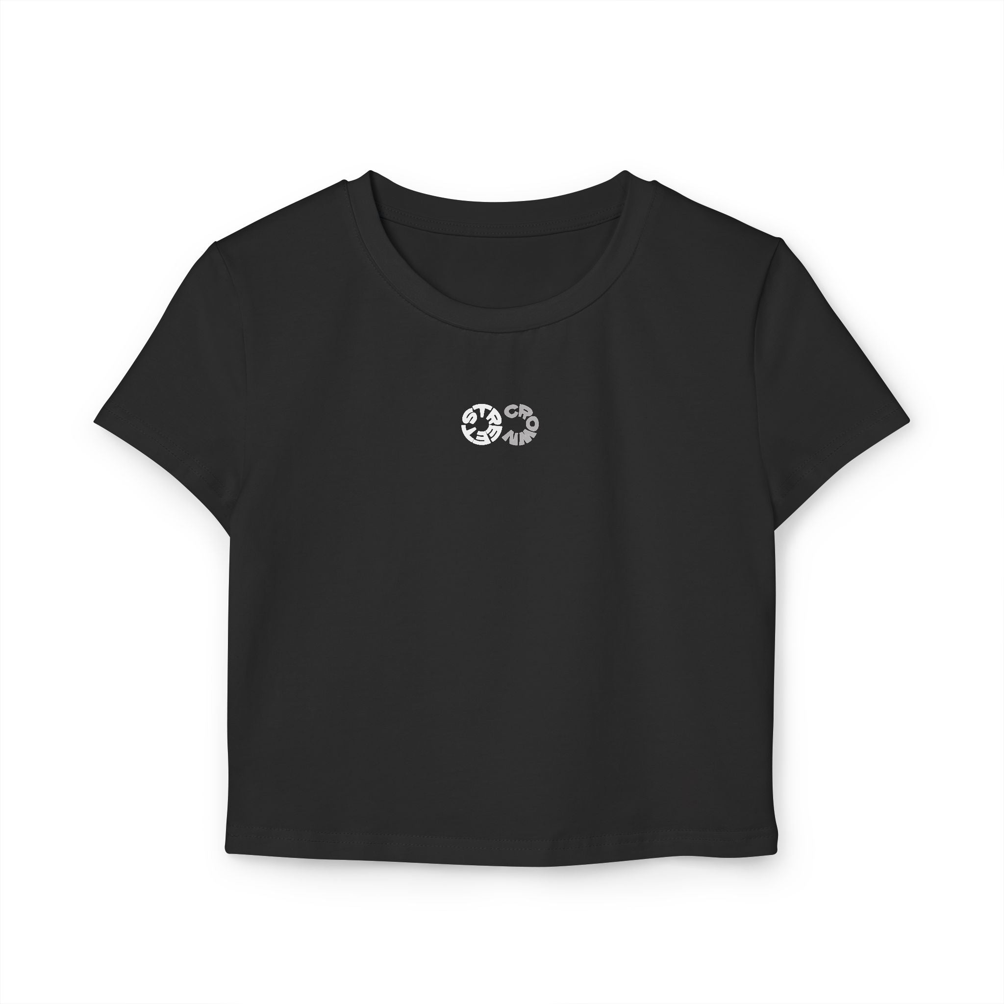Street Crown Trendy Women's Baby Tee with Unique Design, Cute Crop Top for Casual Outings, Gift for Birthdays, Summer Style, Festive Vibes
