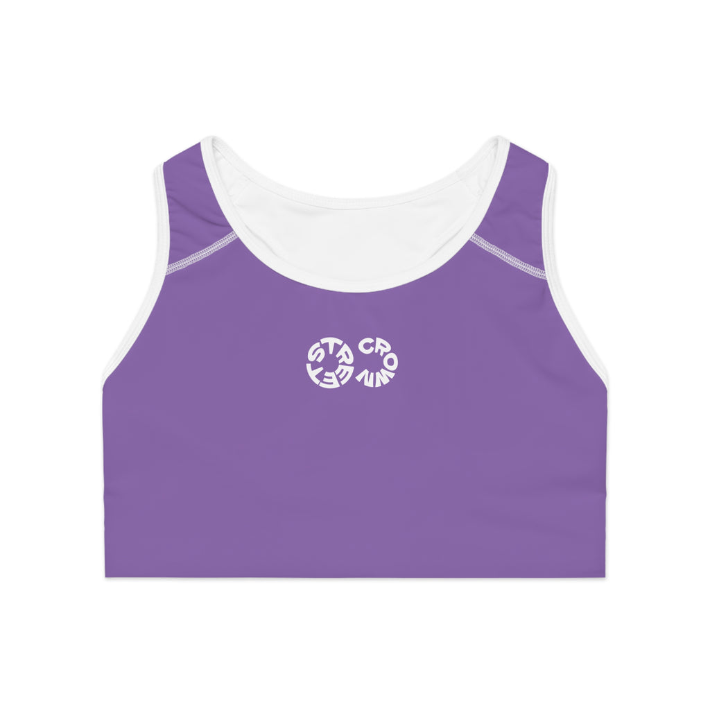 STREET CROWN Stylish Sports Bra with Motivational Design, Activewear for Fitness, Gym, Yoga, Running, Workout