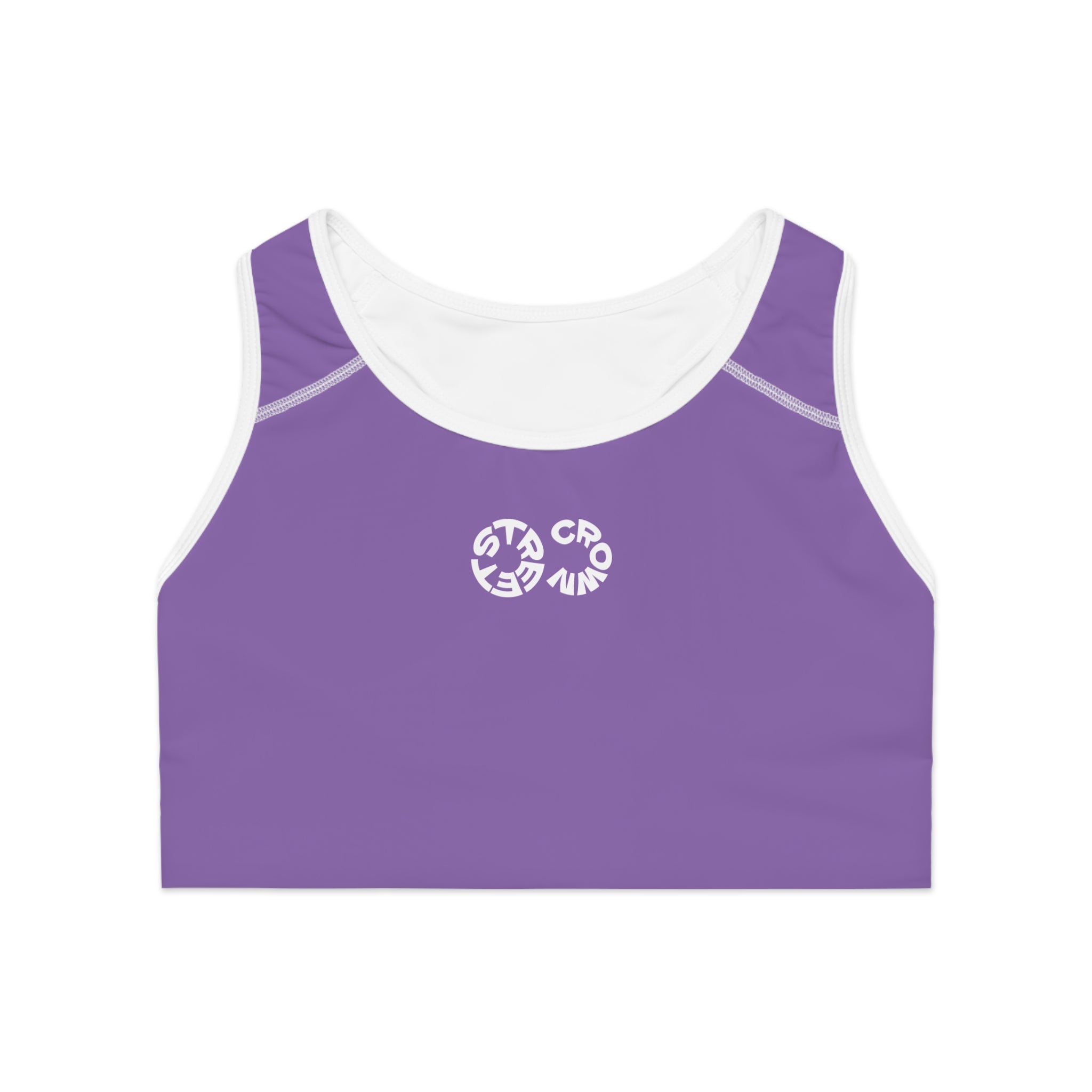 STREET CROWN Stylish Sports Bra with Motivational Design, Activewear for Fitness, Gym, Yoga, Running, Workout
