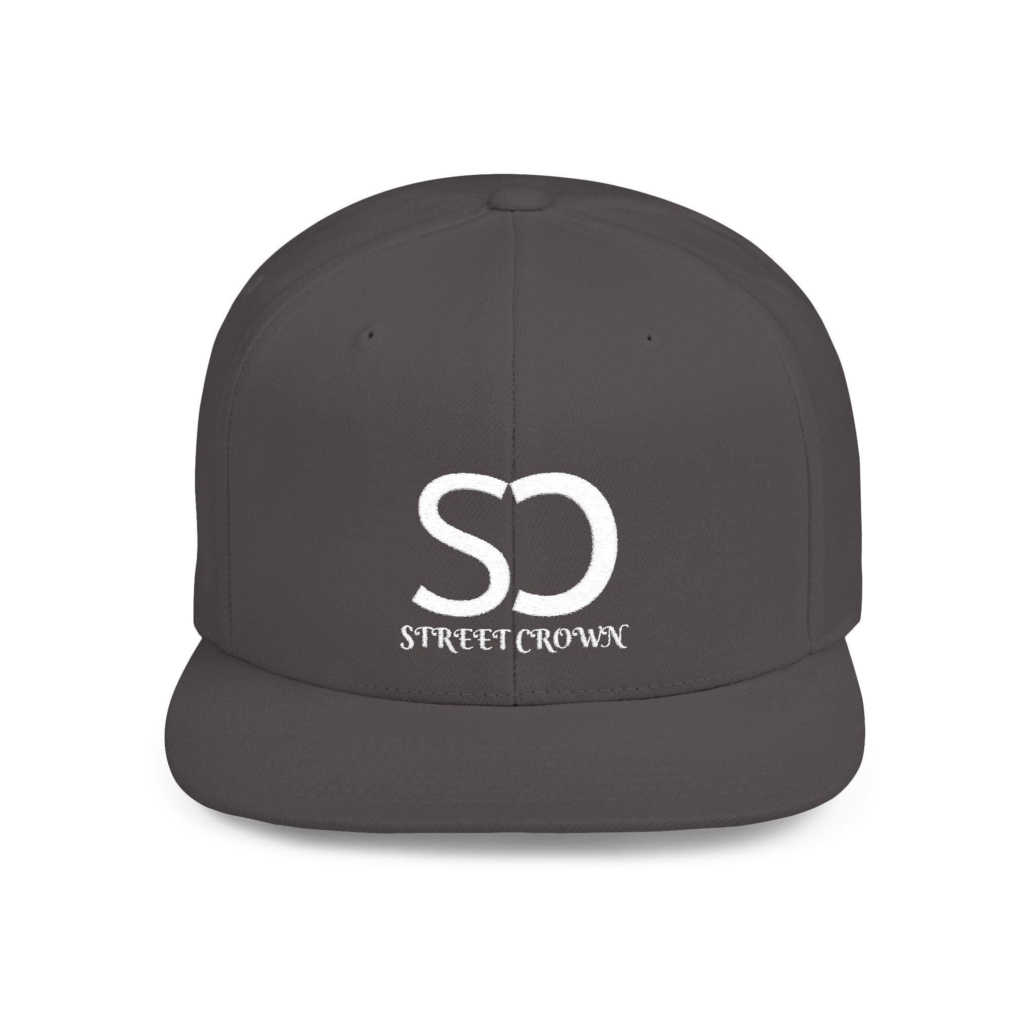 Street Crown Trendy Flat Bill Snapback Hat, Adjustable Baseball Cap, Urban Style, Streetwear Accessory, Perfect for Casual Outings, Gift for Friends