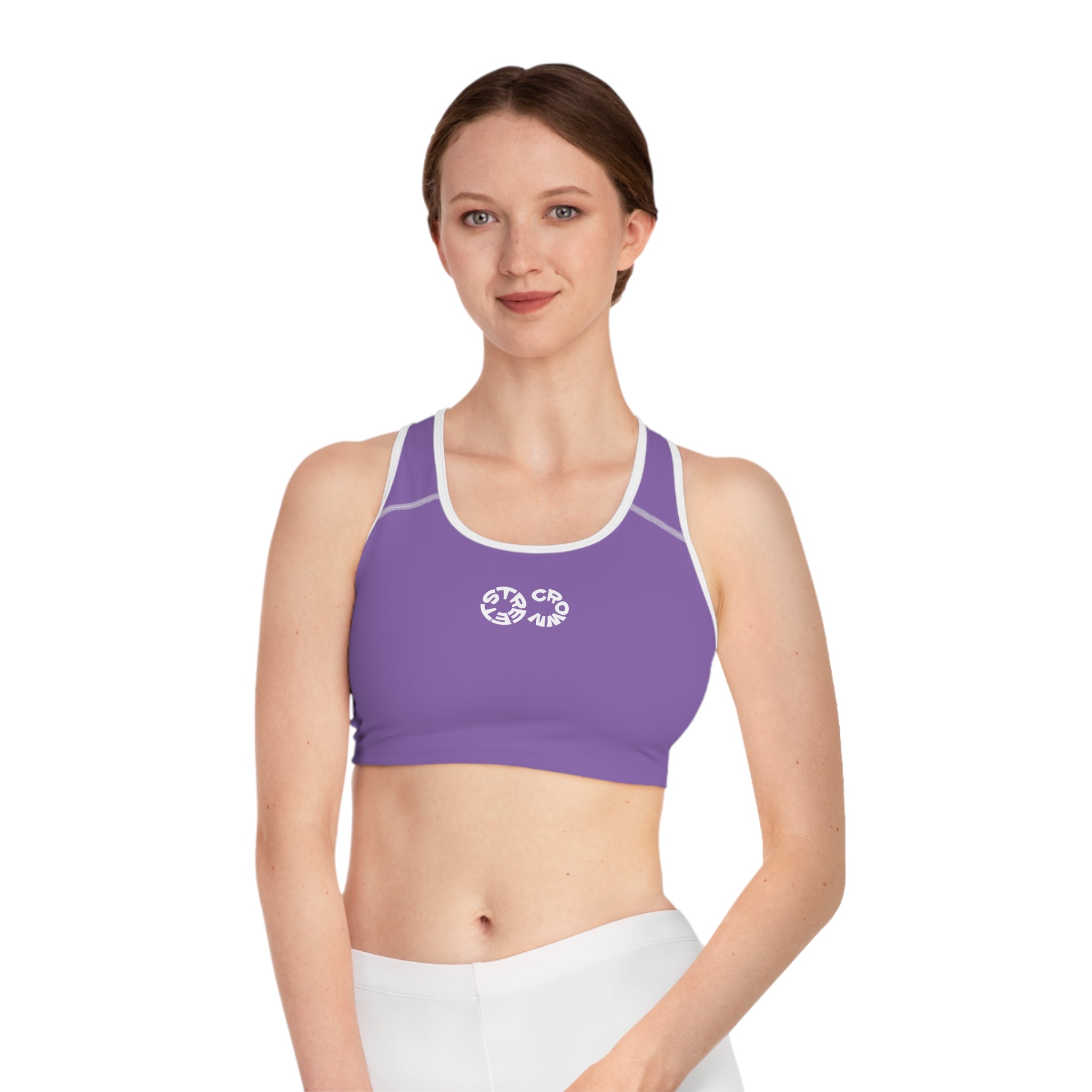 STREET CROWN Stylish Sports Bra with Motivational Design, Activewear for Fitness, Gym, Yoga, Running, Workout