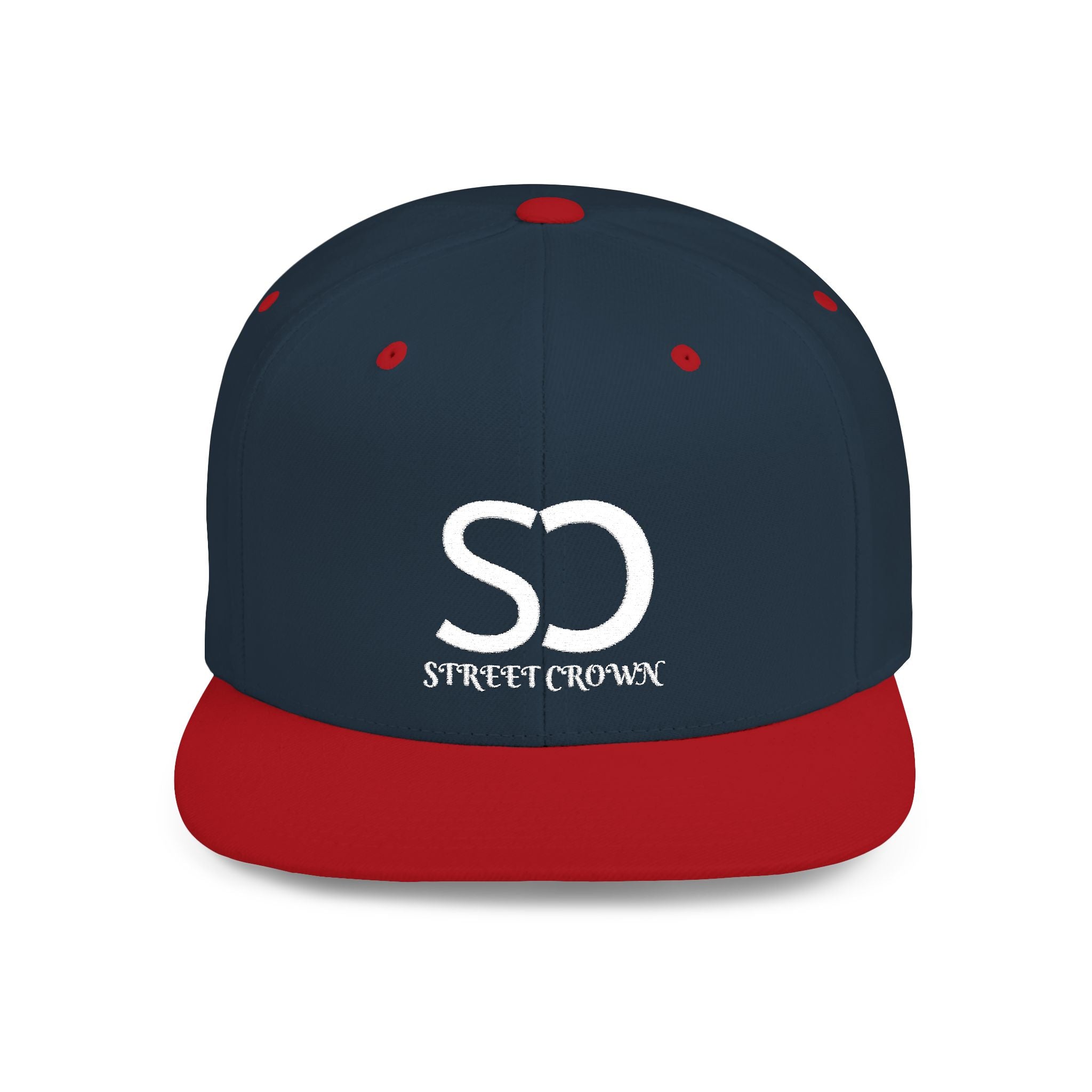Street Crown Trendy Flat Bill Snapback Hat, Adjustable Baseball Cap, Urban Style, Streetwear Accessory, Perfect for Casual Outings, Gift for Friends
