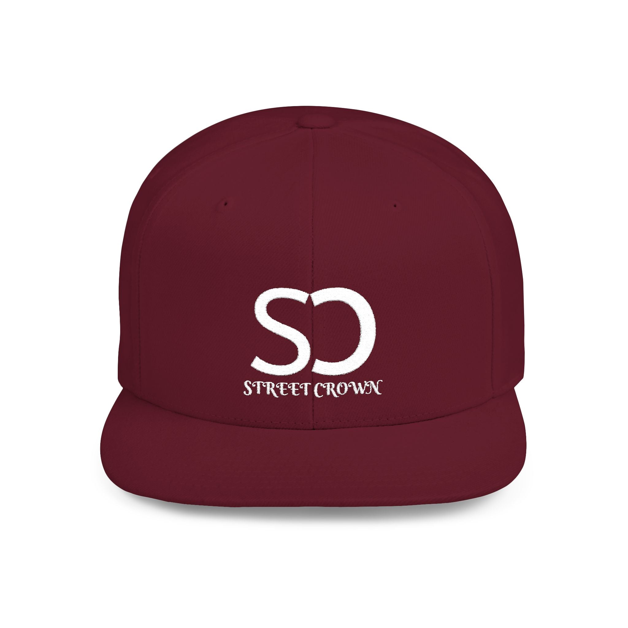 Street Crown Trendy Flat Bill Snapback Hat, Adjustable Baseball Cap, Urban Style, Streetwear Accessory, Perfect for Casual Outings, Gift for Friends