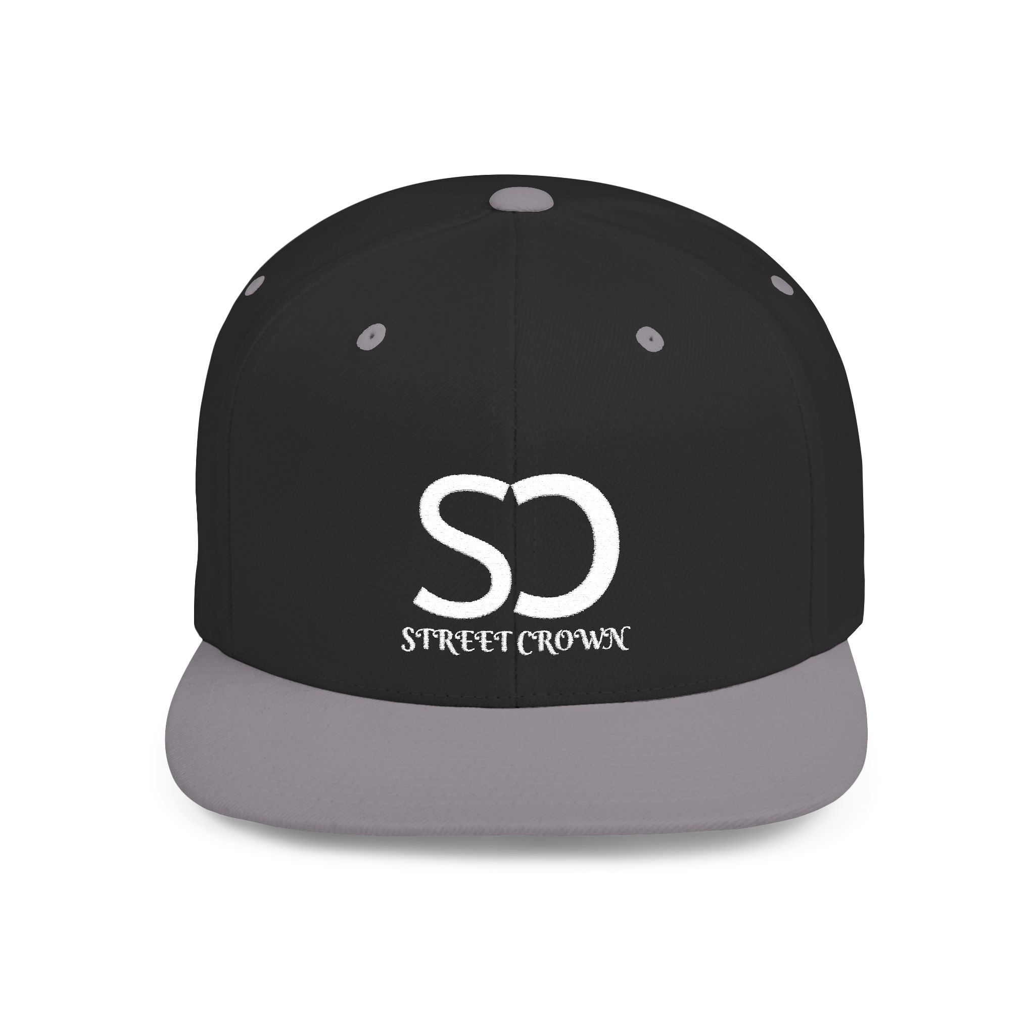Street Crown Trendy Flat Bill Snapback Hat, Adjustable Baseball Cap, Urban Style, Streetwear Accessory, Perfect for Casual Outings, Gift for Friends