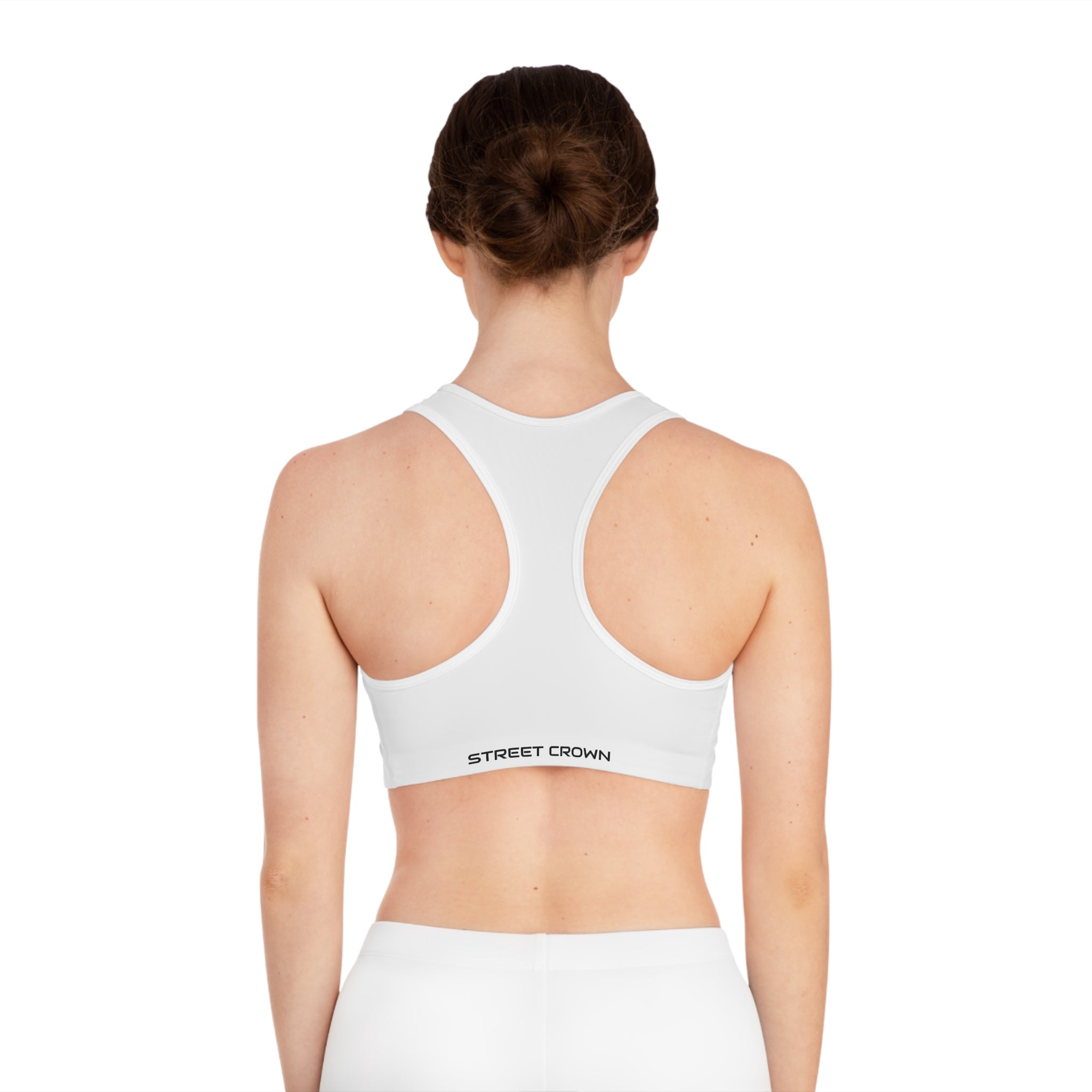 STREET CROWN Stylish Sports Bra with Motivational Design, Activewear for Fitness, Gym, Yoga, Running, Workout
