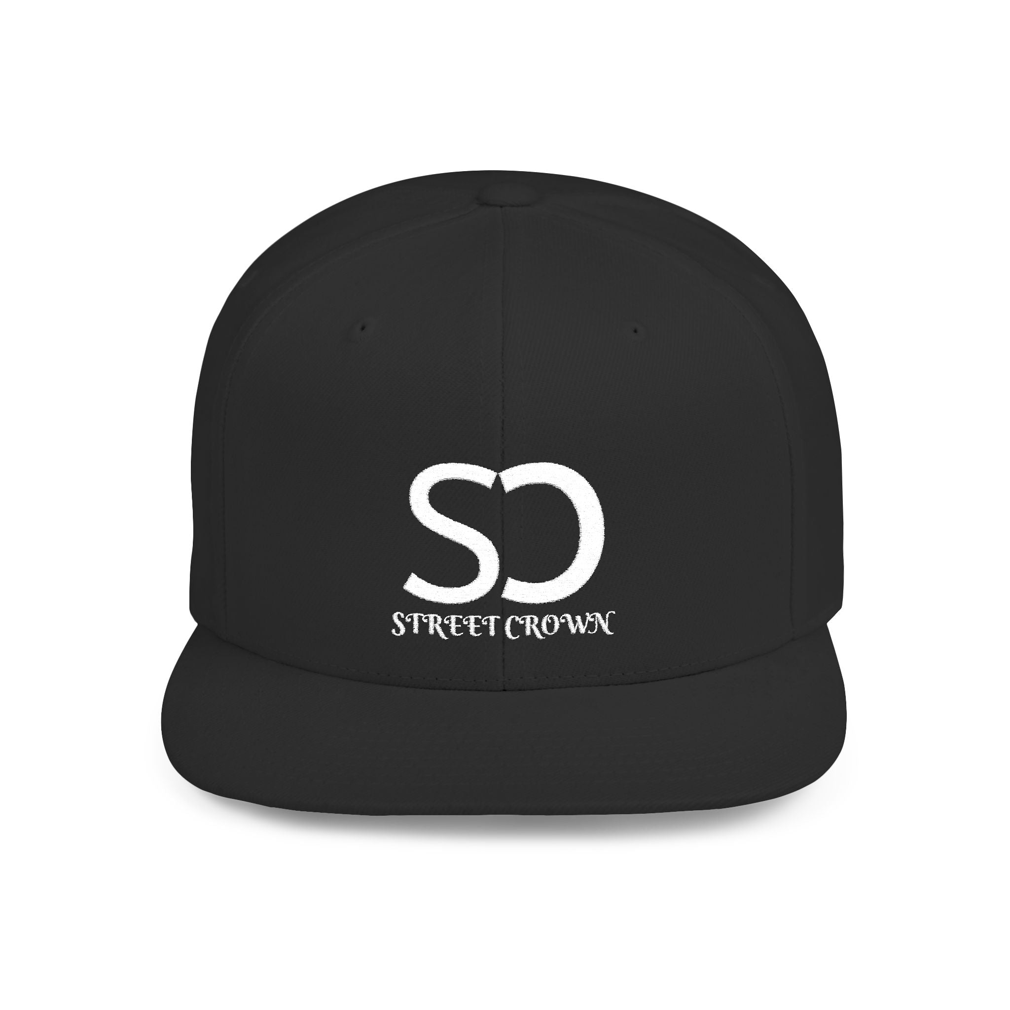 Street Crown Trendy Flat Bill Snapback Hat, Adjustable Baseball Cap, Urban Style, Streetwear Accessory, Perfect for Casual Outings, Gift for Friends