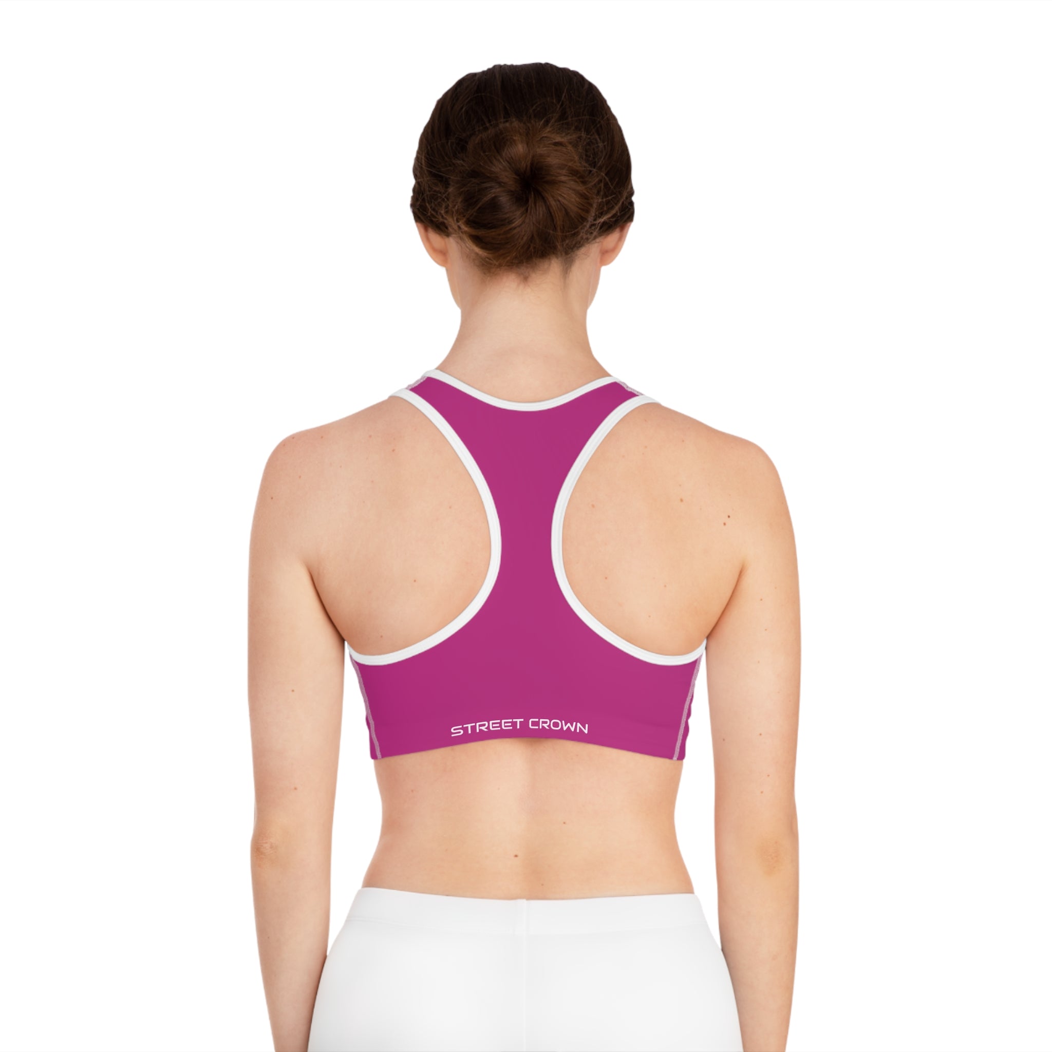 STREET CROWN Stylish Sports Bra with Motivational Design, Activewear for Fitness, Gym, Yoga, Running, Workout