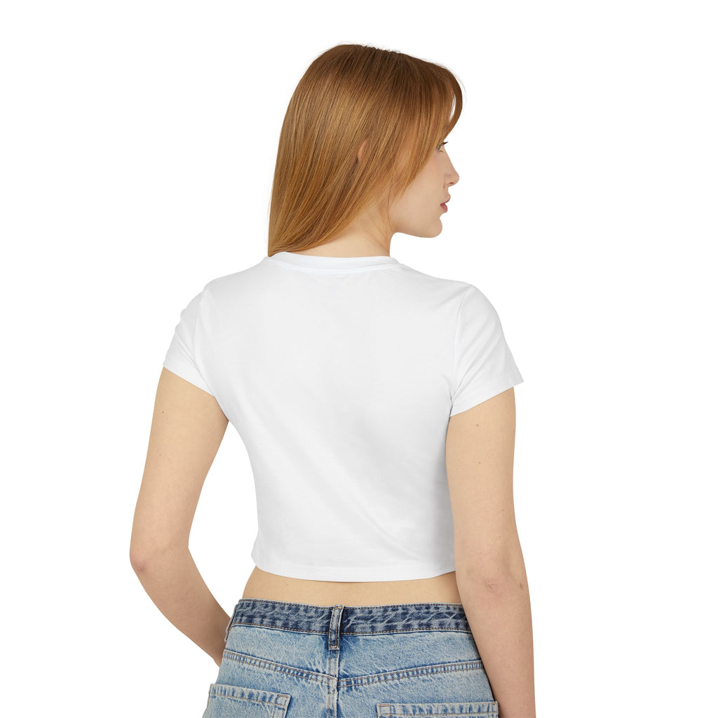 Street Crown Chic Women's Baby Tee With Stylish Graphic Print, Cute Casual Top for Summer, Trendy Crop Tee, Perfect for Everyday Wear, Gift for Her