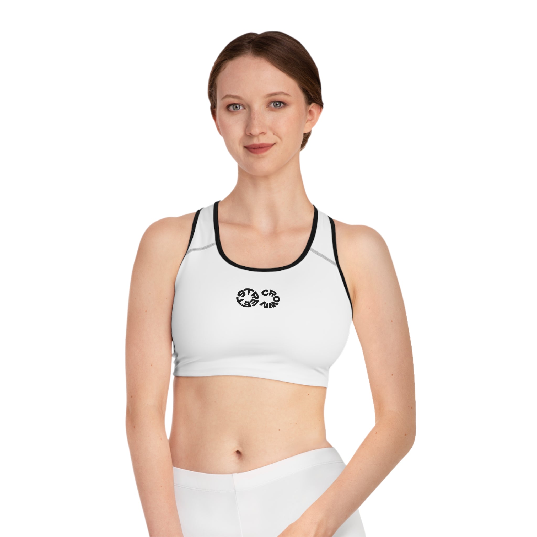 STREET CROWN Stylish Sports Bra with Motivational Design, Activewear for Fitness, Gym, Yoga, Running, Workout