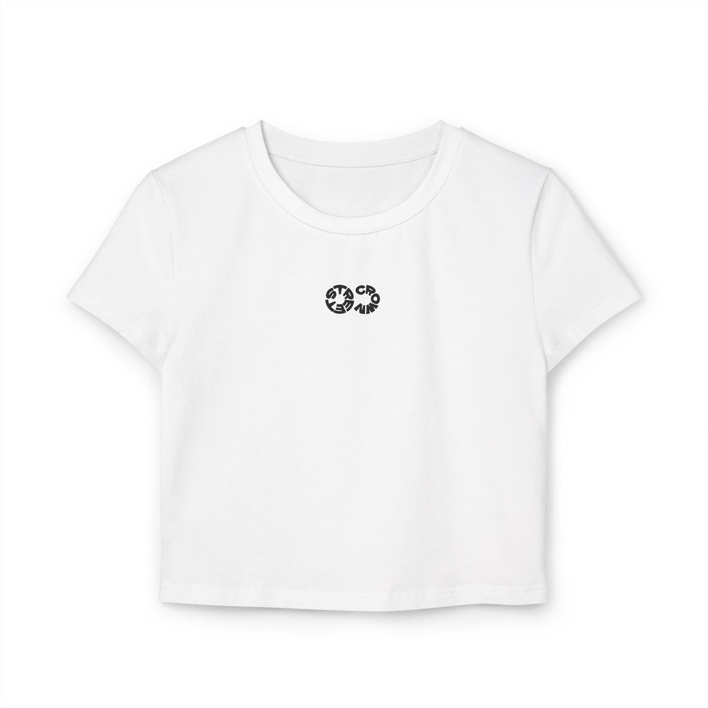 Street Crown Trendy Women's Baby Tee with Unique Design, Cute Crop Top for Casual Outings, Gift for Birthdays, Summer Style, Festive Vibes